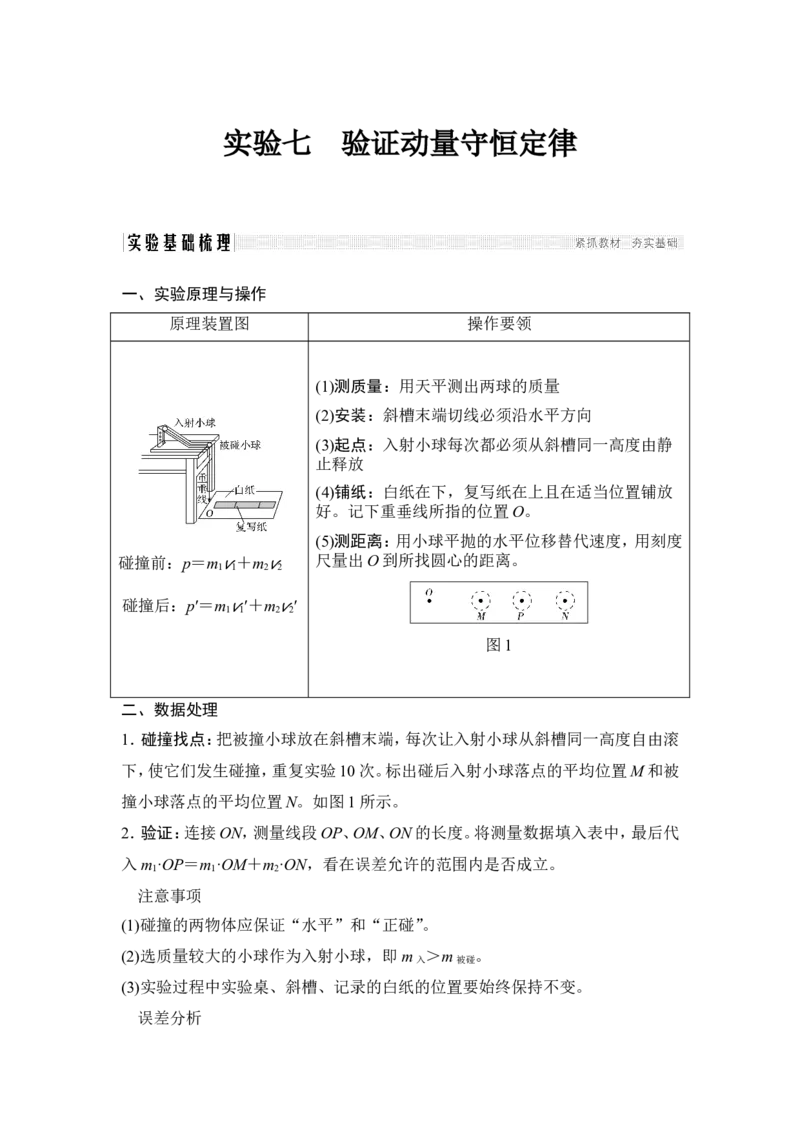 选修3-5第六章实验七_04高考物理_新高考复习资料_2022年新高考复习资料_高考物理2022年一轮复习各版本_1.2022年高考物理一轮复习全国通用版_配套习题_选修3-5