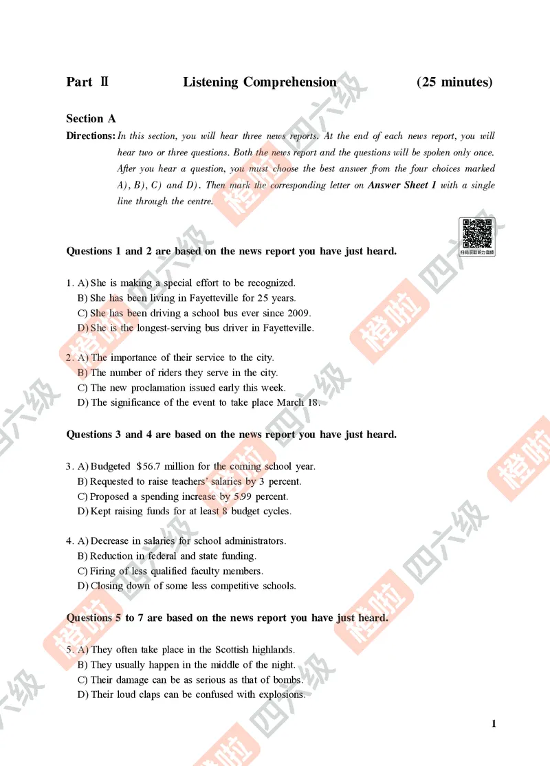 01.2024年12月四级（第一套）-试题6-12_英语四六级保存避免失效_最新更新，视频都在这_2026、6月四级速转存易和谐_0、2025年12月四级_06.橙啦四级全程班石雷鹏_00.讲义_真题_24年12月