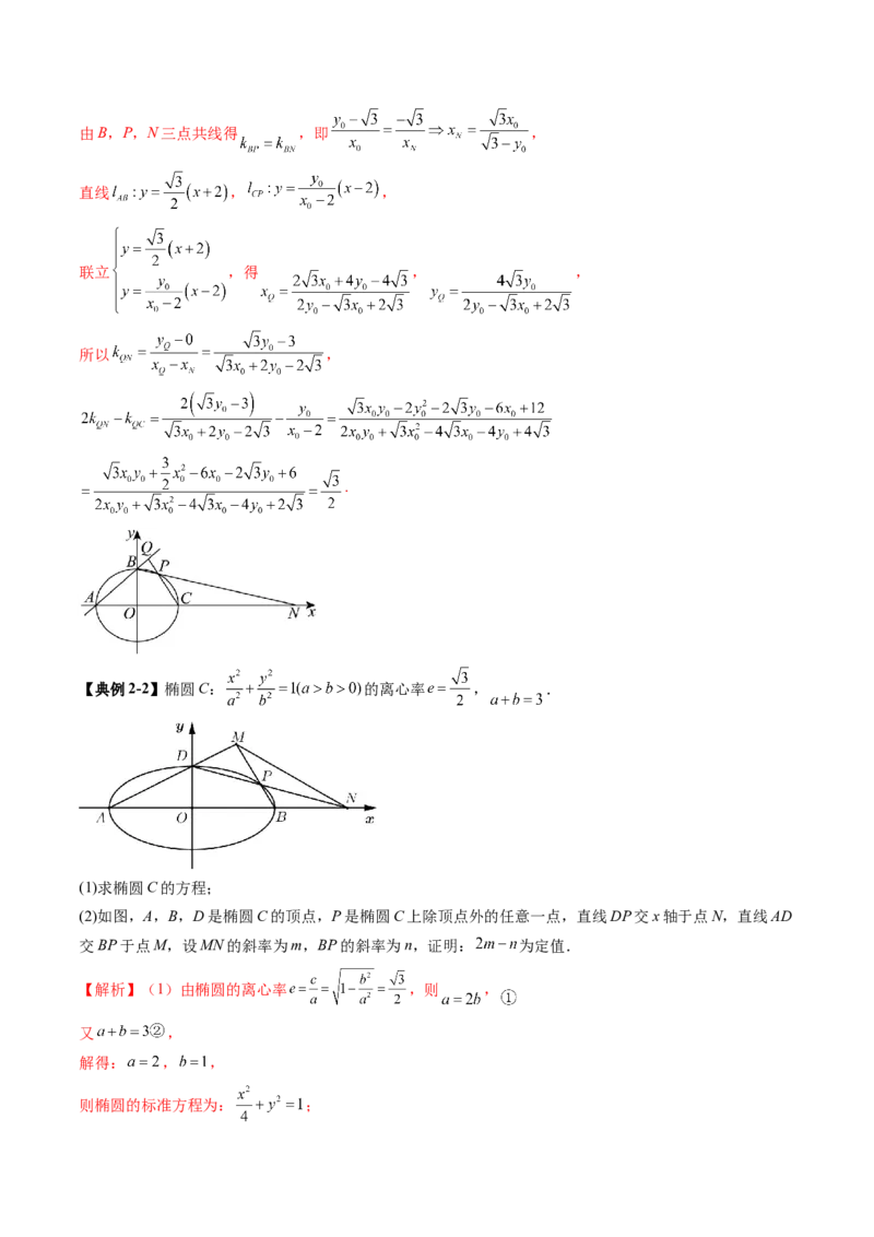重难点突破09一类与斜率和、差、商、积问题的探究（四大题型）（解析版）_2025年新高考资料_一轮复习_2025年高考数学一轮复习讲练测（新教材新高考，含2024高考真题）
