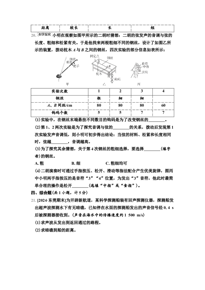 第1章　综合素质评价（有答案）2024-2025学年八年级物理上册苏科版（2024）_8上-初中物理苏科版(4)_05单元测试+期中期末（齐全）_单元测试+期中期末