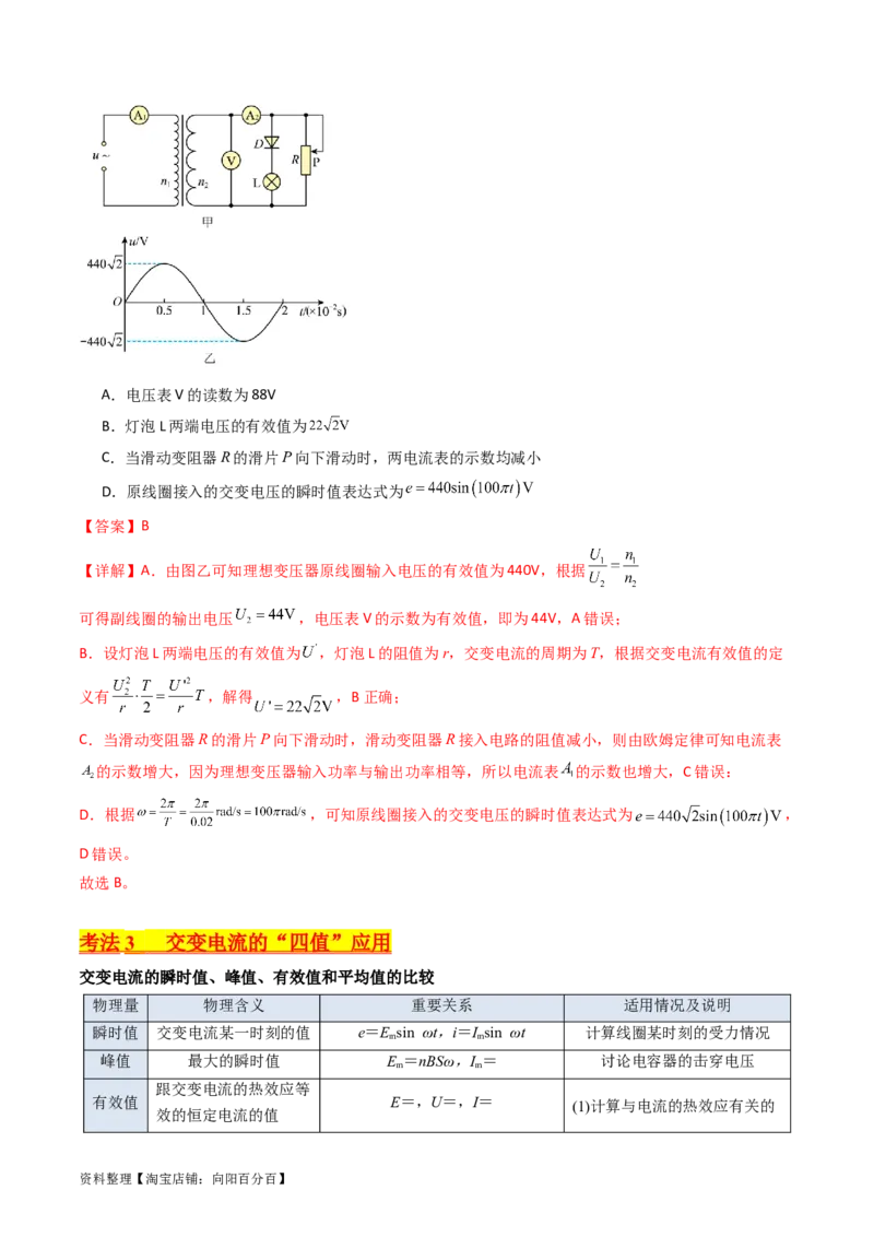 考点53交变电流的的产生与传播（核心考点精讲+分层精练)解析版_04高考物理_新高考复习资料_2024新高考复习资料_一轮复习资料_完备战2024年高考物理一轮复习考点帮（新高考专用）