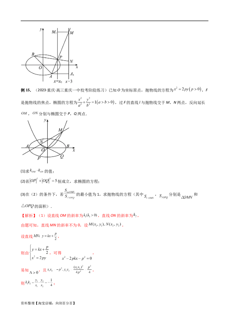 重难点突破07圆锥曲线三角形面积与四边形面积题型全归类（七大题型）（解析版）_02高考数学_新高考复习资料_2024年新高考资料_一轮复习资料_❤有更新第八章平面解析几何
