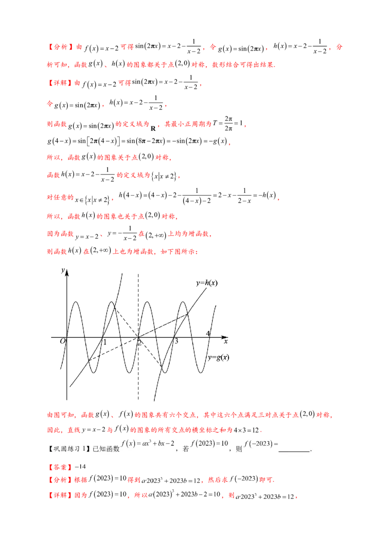 重难点专题1-1函数的对称性与周期性问题18类题型（解析版）-2025届高考数学热点题型归纳与重难点突（新高考专用）_2025年新高考资料_二轮复习
