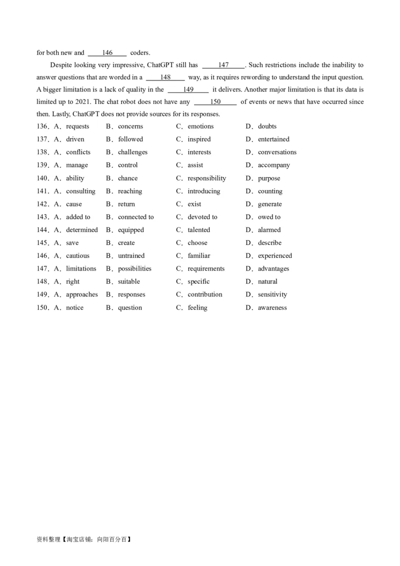 重难点08完形填空说明文-2024年高考英语热点&middot;重点&middot;难点专练（新高考专用）（解析版）_03高考英语_新高考复习资料_2024年新高考资料_专项复习资料_重点难点练