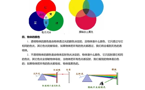 3.1光的色彩颜色教案(解析版)_8上-初中物理苏科版(4)_赠送：旧版资料（和新版好多一样，仍具有很大参考价值）_03讲义_3.1光的色彩颜色教案