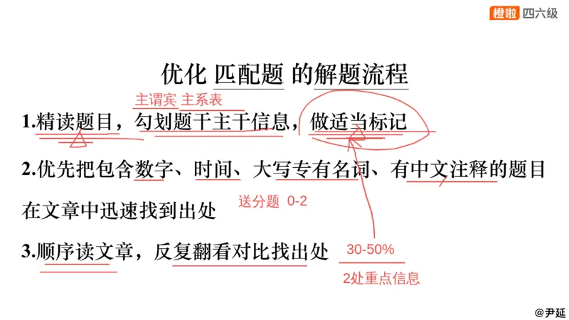 13.匹配题精讲精练1_英语四六级保存避免失效_最新更新，视频都在这_2026、6月四级速转存易和谐_0、2025年12月四级_06.橙啦四级全程班石雷鹏_03.解题技巧+专项带练_03.阅读精讲精练