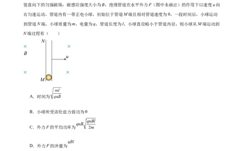 阶段性检测《磁场》（原卷版）_04高考物理_新高考复习资料_2024新高考复习资料_一轮复习资料_完2024年高考物理一轮复习考点通关卷（新高考通用）_阶段性检测_电磁部分