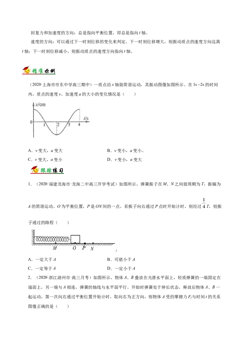 解密17机械振动与机械波（原卷版）-高频考点解密2021年高考物理二轮复习讲义+分层训练_04高考物理_新高考复习资料_2021年新高考资料