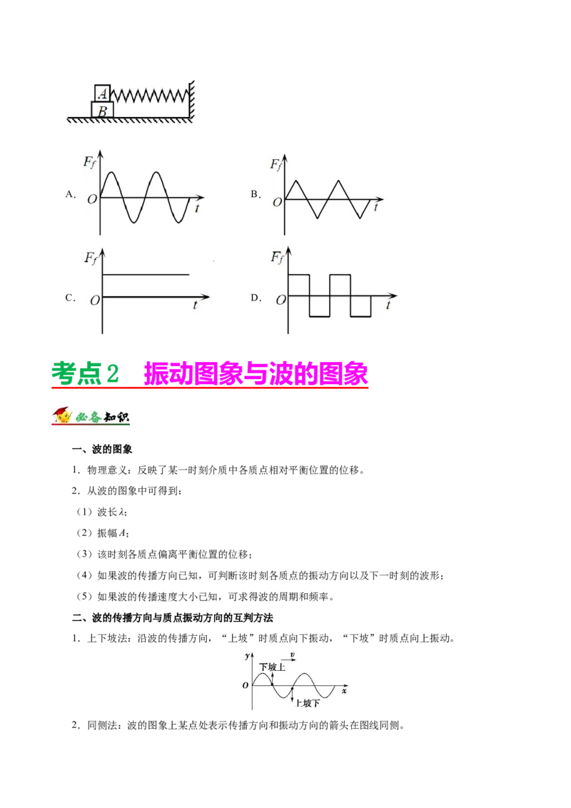 解密17机械振动与机械波（原卷版）-高频考点解密2021年高考物理二轮复习讲义+分层训练_04高考物理_新高考复习资料_2021年新高考资料