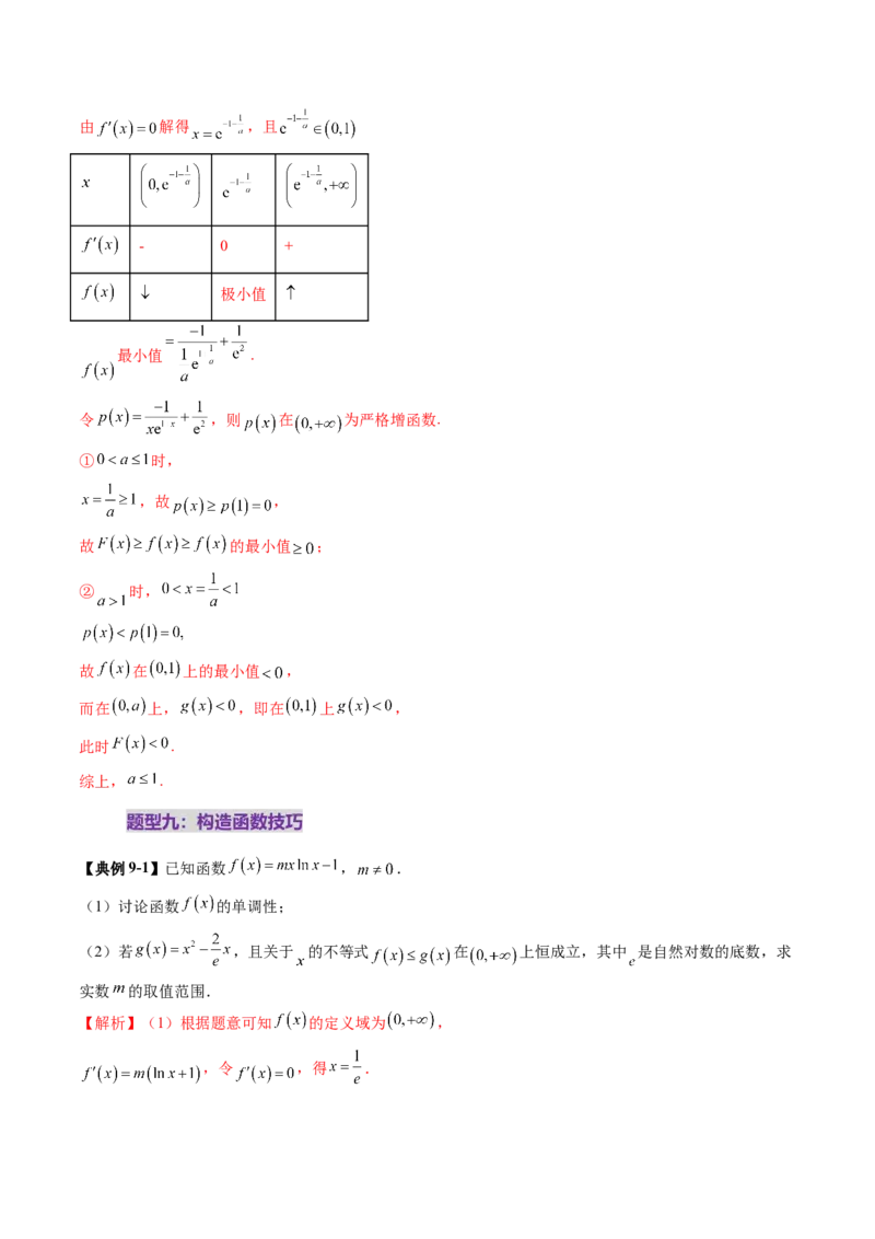 重难点突破05利用导数研究恒(能)成立问题（十一大题型）（解析版）_2025年新高考资料_一轮复习_2025年高考数学一轮复习讲练测（新教材新高考，含2024高考真题）