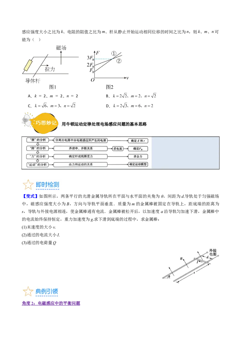 考点52电磁感应中的动力学和能量综合问题（核心考点精讲+分层精练)原卷版_04高考物理_新高考复习资料_2024新高考复习资料_一轮复习资料
