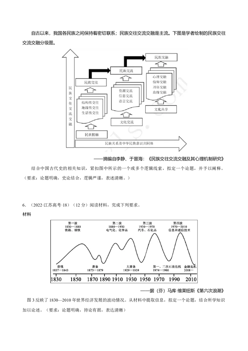 重难点24开放性论述题解答技巧（原卷版）_07高考历史_新高考复习资料_2024年新高考复习资料_专项复习资料_❤2024年高考历史热点&middot;重点&middot;难点专练（新高考专用）