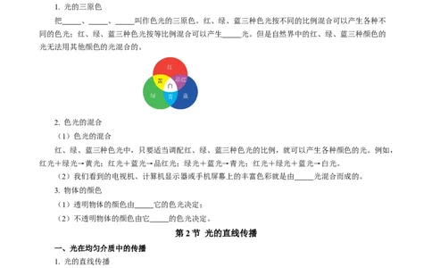 第二章光现象（单元知识清单）学生版_8上-初中物理苏科版(4)_06知识清单（齐全）_第2套_第2章光现象（单元知识清单）-上好课八年级物理上册同步高效课堂（苏科版2024）