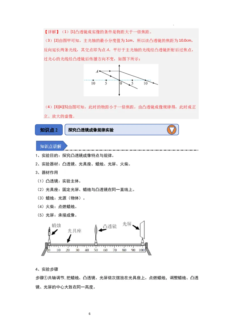 3.3凸透镜成像的规律（知识解读）（解析版）_8上-初中物理苏科版(4)_03讲义