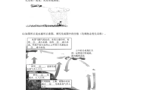 2.5水循环（原卷版）_8上-初中物理苏科版(4)_赠送：旧版资料（和新版好多一样，仍具有很大参考价值）_04试卷_同步练习_2.5+水循环课时同步练（苏科版）