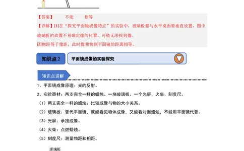 2.3平面镜（知识解读）（解析版）_8上-初中物理苏科版(4)_03讲义