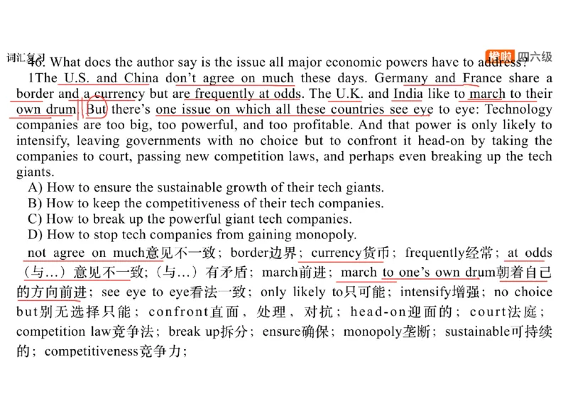 02.阅读精讲精练2_英语四六级保存避免失效_最新更新，视频都在这_2026，6月六级速转存易和谐_0、2025年12月六级_06.橙啦六级全程班石雷鹏_03.真题技巧+专项带练_03.阅读精讲精练_资料
