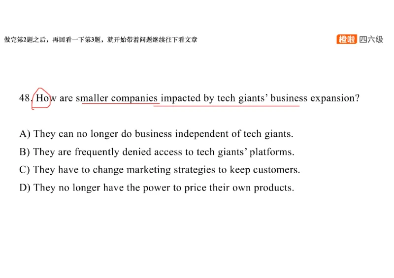 02.阅读精讲精练2_英语四六级保存避免失效_最新更新，视频都在这_2026，6月六级速转存易和谐_0、2025年12月六级_06.橙啦六级全程班石雷鹏_03.真题技巧+专项带练_03.阅读精讲精练_资料