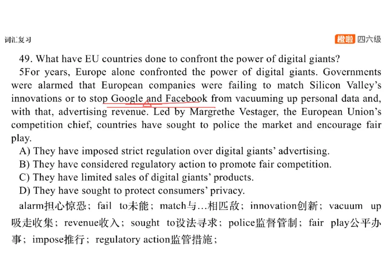 02.阅读精讲精练2_英语四六级保存避免失效_最新更新，视频都在这_2026，6月六级速转存易和谐_0、2025年12月六级_06.橙啦六级全程班石雷鹏_03.真题技巧+专项带练_03.阅读精讲精练_资料