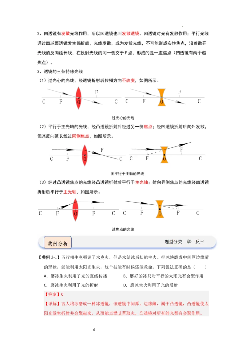 3.2透镜（知识解读）（解析版）_8上-初中物理苏科版(4)_03讲义