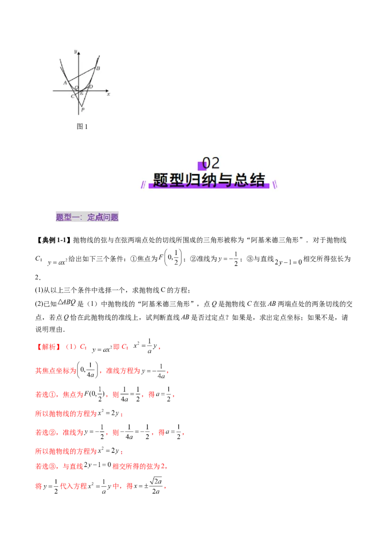 重难点突破14阿基米德三角形（七大题型）（解析版）_02高考数学_2025年新高考资料_一轮复习_2025年高考数学一轮复习讲练测（新教材新高考，含2024高考真题）_第八章平面解析几何