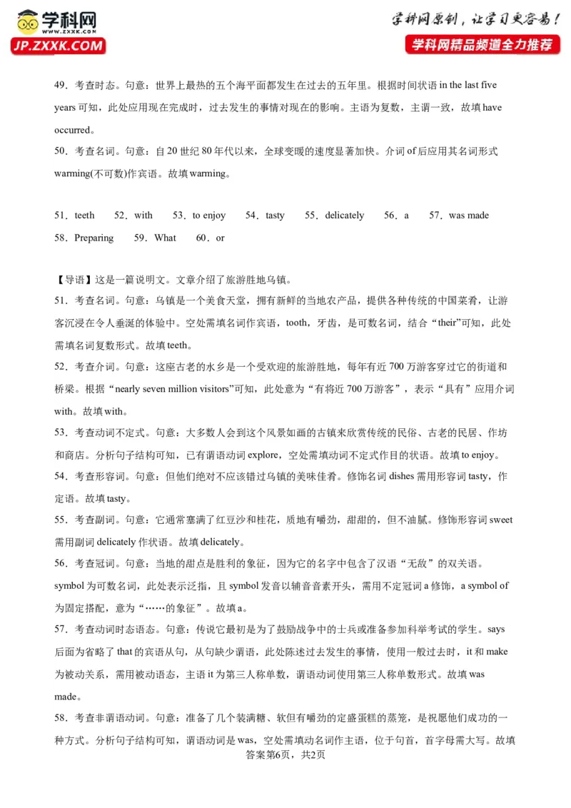 语法填空名校最新模拟真题强化练23-备战2024高考英语语法填空专项分类训练（高考真题+名校模拟真题）_03高考英语_2024年新高考资料_3.2024专项复习