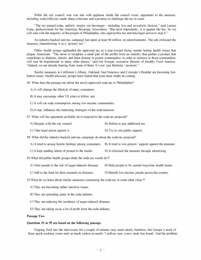 2019年12月四级真题第三套_英语四六级保存避免失效_最新更新，视频都在这_2026、6月四级速转存易和谐_新大学英语2025.6月4.6级真题_※1.四级历年真题、解析及听力_2.2017-2024年（新题型）