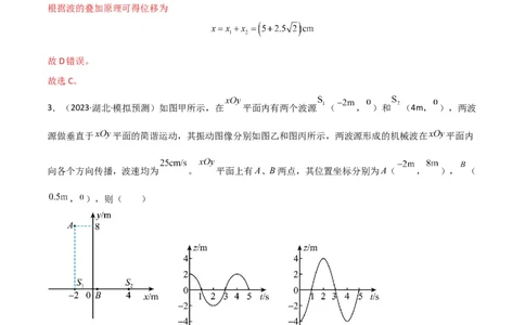 考点巩固卷50波的干涉和衍射（解析版）_04高考物理_新高考复习资料_2024新高考复习资料_一轮复习资料_完2024年高考物理一轮复习考点通关卷（新高考通用）_考点巩固卷_力学部分