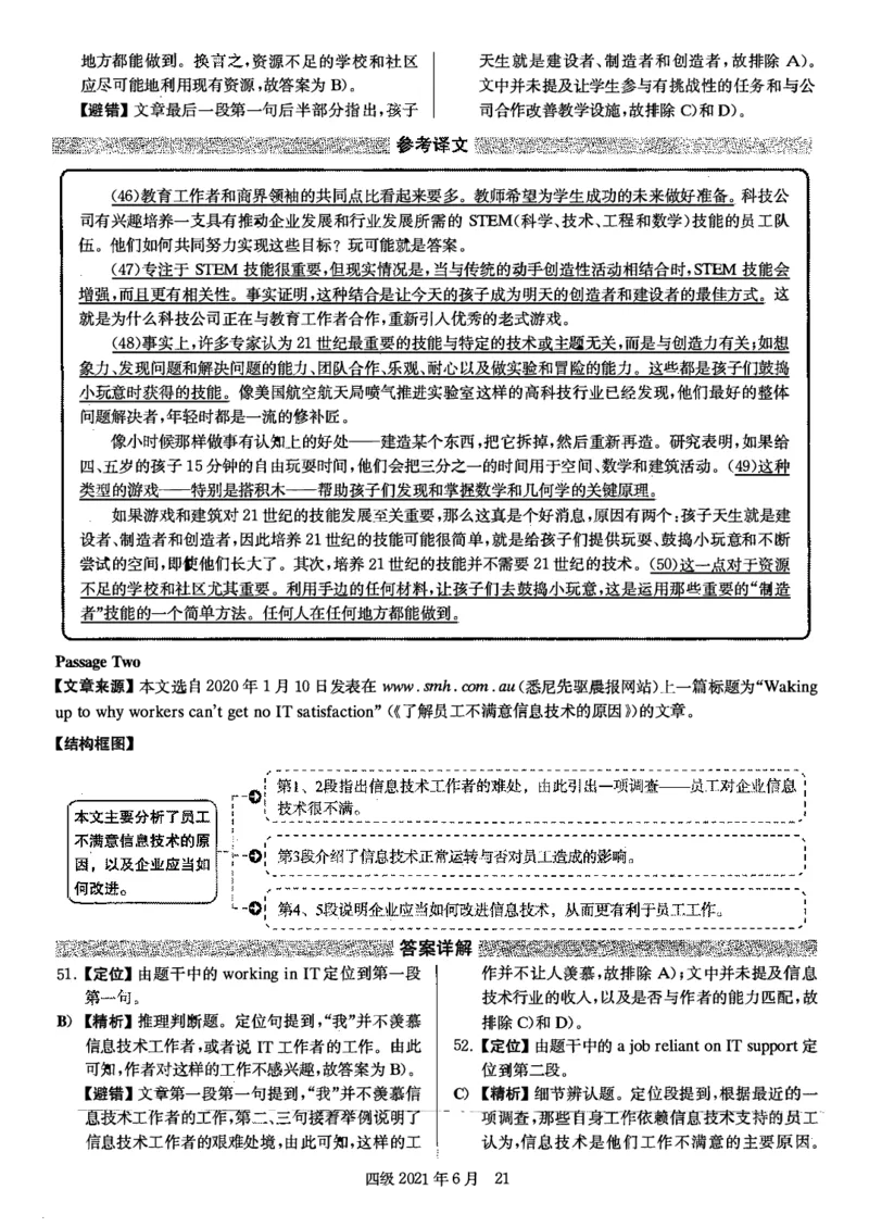 2021.06英语四级答案解析第1套_英语四六级保存避免失效_最新更新，视频都在这_2026、6月四级速转存易和谐_新大学英语2025.6月4.6级真题_※1.四级历年真题、解析及听力_2.2017-2024年（新题型）