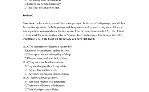 2016年6月大学英语四级听力题目答案及原文第1套解析_英语四六级保存避免失效_最新更新，视频都在这_2026、6月四级速转存易和谐_新大学英语2025.6月4.6级真题_1.1989-2016年（旧题型）