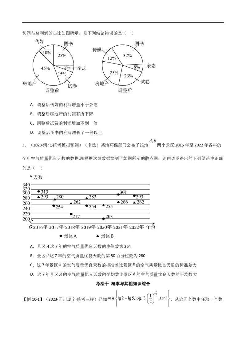 专题12统计概率（选填题10种考法）（原卷版）_新高考复习资料_2024年新高考资料_二轮复习资料_2024届高三数学二轮复习《考法分类》专题训练（新高考）_1、选填题