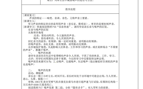 苏科初中物理八上《1.3噪声及其控制》word教案(6)_8上-初中物理苏科版(4)_赠送：旧版资料（和新版好多一样，仍具有很大参考价值）_02教案