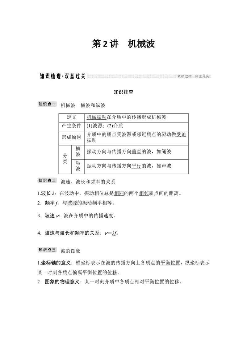 选修3-4第2讲_04高考物理_新高考复习资料_2022年新高考复习资料_高考物理2022年一轮复习各版本_2.2022年高考物理一轮复习新高考1津鲁琼辽鄂适用_配套习题