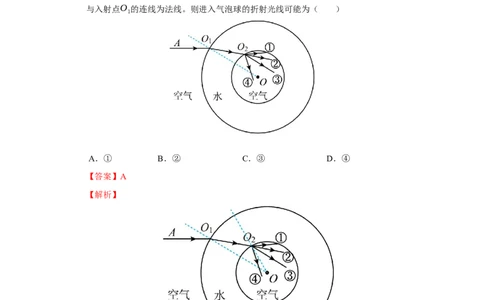 第三章光的折射透镜单元测试&middot;专项卷（解析版）_8上-初中物理苏科版(4)_05单元测试+期中期末（齐全）_单元测试（第1套）