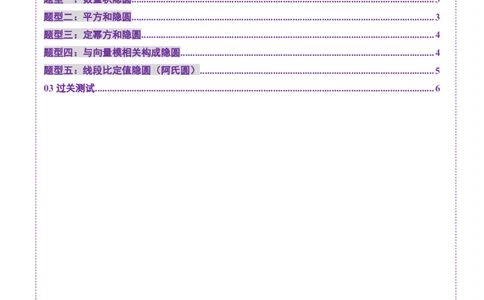 重难点突破02向量中的隐圆问题（五大题型）（原卷版）_2025年新高考资料_一轮复习_2025年高考数学一轮复习讲练测（新教材新高考，含2024高考真题）_第五章平面向量与复数