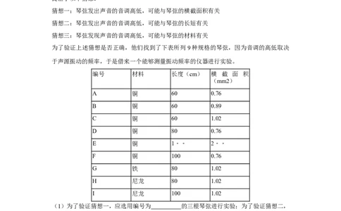 1.2乐音的特征（原卷版）_8上-初中物理苏科版(4)_赠送：旧版资料（和新版好多一样，仍具有很大参考价值）_04试卷_同步练习_1.2乐音的特征课时同步练（苏科版）