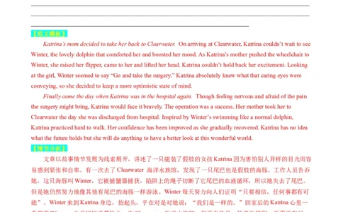 重点话题突破06个人成长感悟类（读后续写高频主题分类）（讲义）（解析版）_03高考英语_新高考复习资料_2024年新高考资料_一轮复习资料_第八部分读后续写高频主题分类_解析版