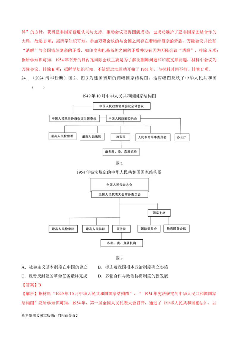 重难点08中国特色社会主义道路的开创与发展（解析版）_07高考历史_新高考复习资料_2024年新高考复习资料_专项复习资料_❤2024年高考历史热点&middot;重点&middot;难点专练（新高考专用）