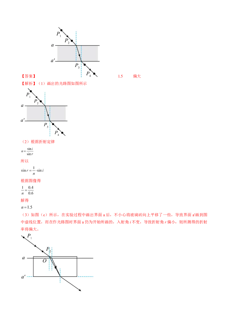 考点66光学实验（解析版）_04高考物理_通用版（老高考）复习资料_2024年复习资料_完备战2024年高考物理一轮复习考点帮（全国通用）_答案解析版