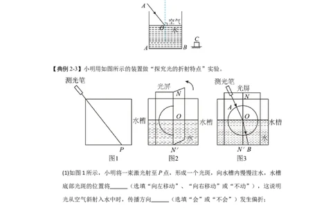 3.1光的折射（知识解读）（原卷版）_8上-初中物理苏科版(4)_03讲义