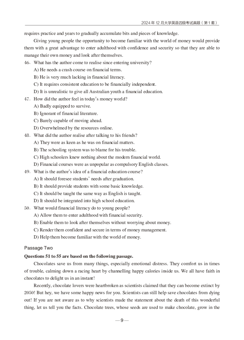 2024年12月四级真题+解析第1套_英语四六级保存避免失效_最新更新，视频都在这_2026、6月四级速转存易和谐_0、2025年12月四级_04.笑过四级全程班周思成_00.讲义_四级真题