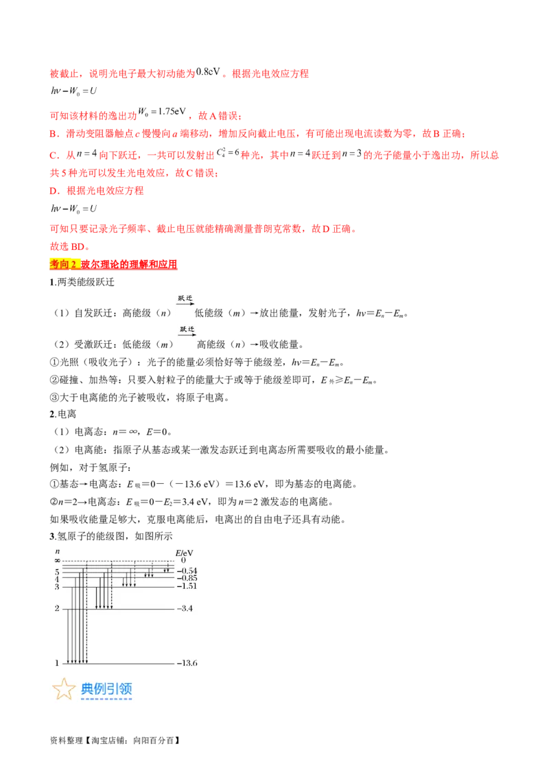 考点56　原子结构　原子核（解析版）_04高考物理_通用版（老高考）复习资料_2024年复习资料_完备战2024年高考物理一轮复习考点帮（全国通用）_答案解析版