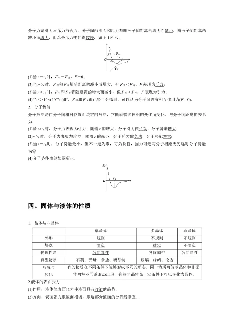 选择11分子动理论气体固体液体理想气体与热力学定律（原卷版）_04高考物理_2025年新高考资料_二轮复习_模型与方法2025届高考物理二轮复习热点题型归类340322924