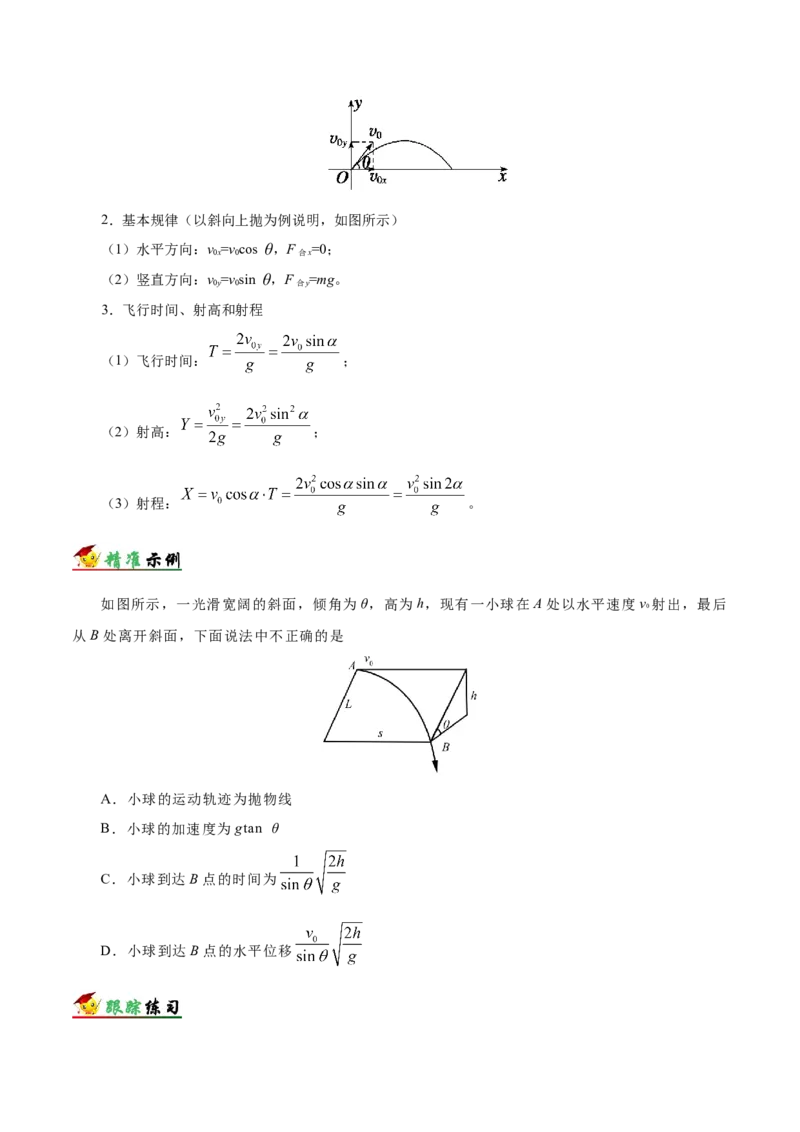 解密04曲线运动（原卷版）-高频考点解密2021年高考物理二轮复习讲义+分层训练_04高考物理_新高考复习资料_2021年新高考资料_高频考点解密2021年高考物理二轮复习讲义+分层训练