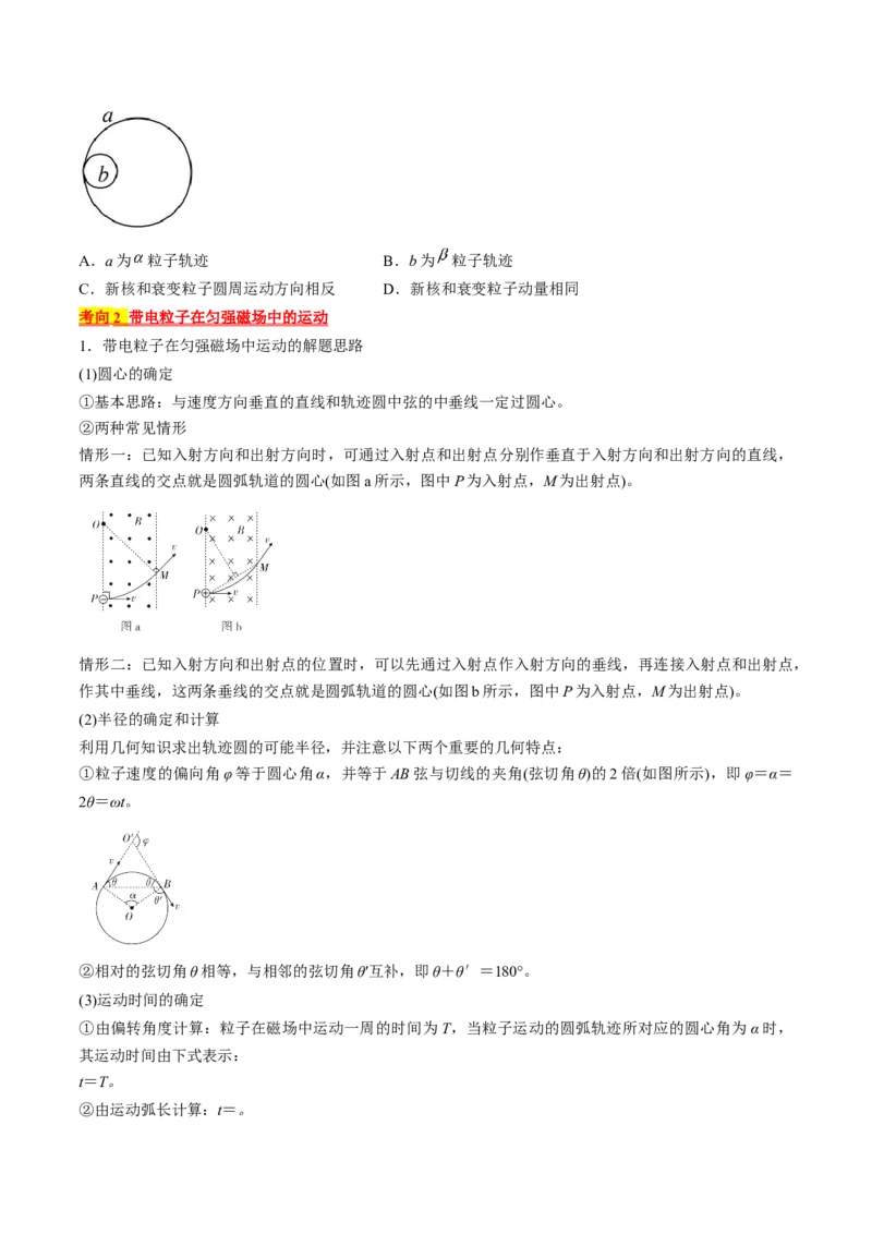 考点45带电粒子在磁场中运动洛伦兹力（原卷版）_04高考物理_通用版（老高考）复习资料_2024年复习资料_完备战2024年高考物理一轮复习考点帮（全国通用）