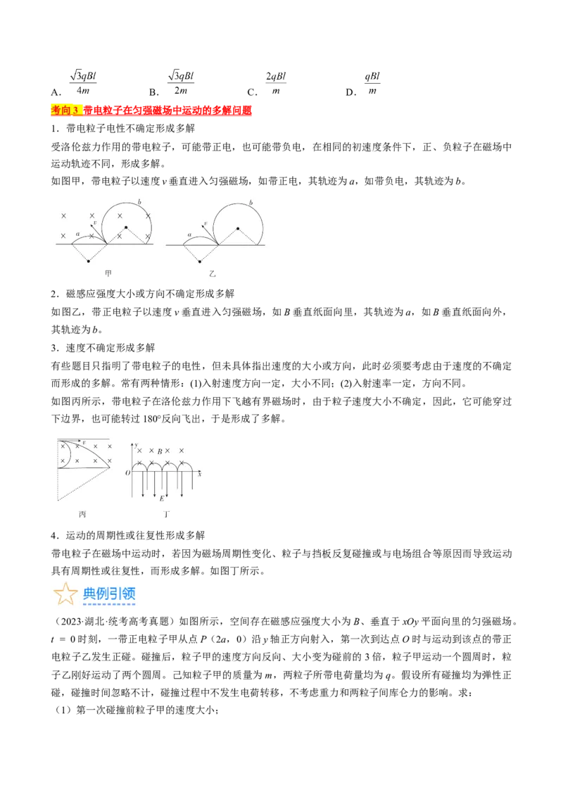 考点45带电粒子在磁场中运动洛伦兹力（原卷版）_04高考物理_通用版（老高考）复习资料_2024年复习资料_完备战2024年高考物理一轮复习考点帮（全国通用）