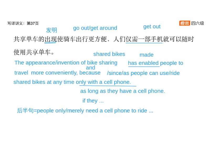 03.六级翻译带练：共享单车_英语四六级保存避免失效_最新更新，视频都在这_2026，6月六级速转存易和谐_0、2025年12月六级_06.橙啦六级全程班石雷鹏_03.真题技巧+专项带练_资料