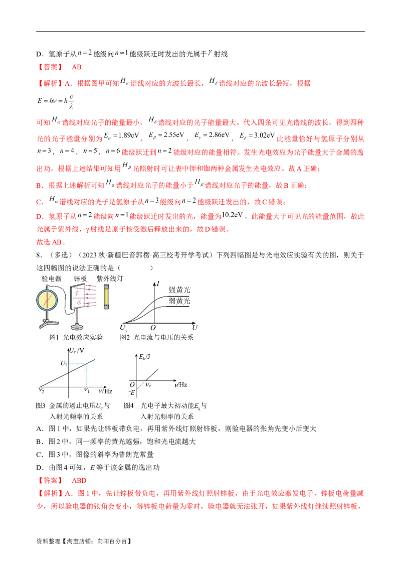 考点55　光电效应　波粒二象性（解析版）_04高考物理_通用版（老高考）复习资料_2024年复习资料_完备战2024年高考物理一轮复习考点帮（全国通用）_答案解析版