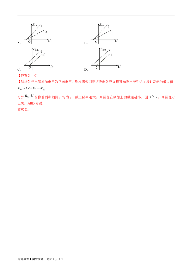 考点55　光电效应　波粒二象性（解析版）_04高考物理_通用版（老高考）复习资料_2024年复习资料_完备战2024年高考物理一轮复习考点帮（全国通用）_答案解析版