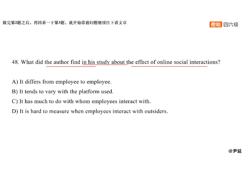 07.阅读精讲精练7_英语四六级保存避免失效_最新更新，视频都在这_2026、6月四级速转存易和谐_0、2025年12月四级_06.橙啦四级全程班石雷鹏_03.解题技巧+专项带练_03.阅读精讲精练_资料